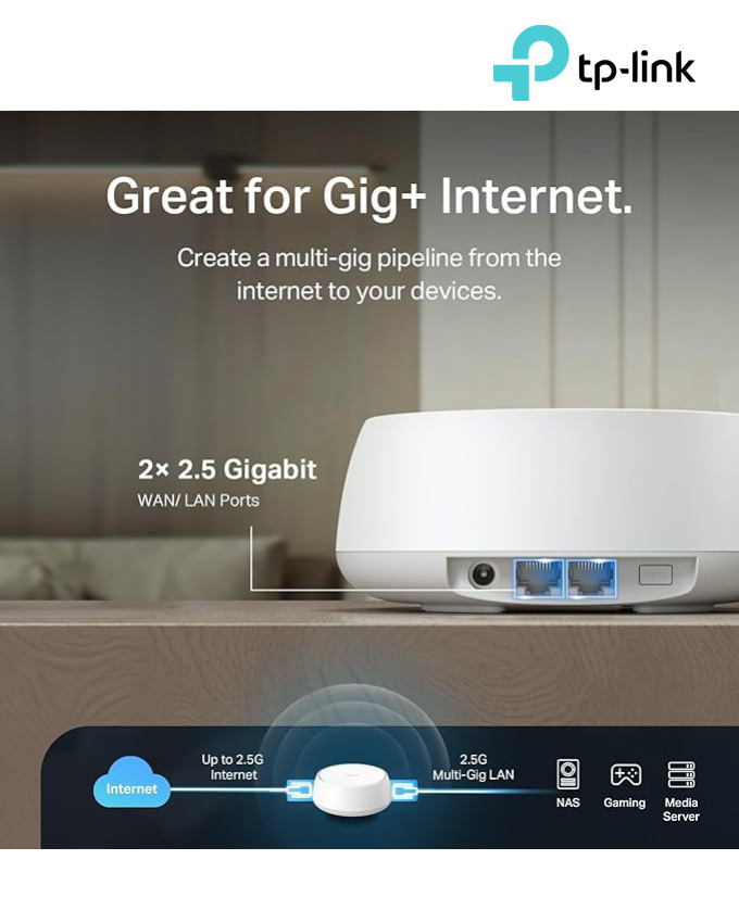 TP-Link Dual-Band BE3600 WiFi 7 Mesh Router